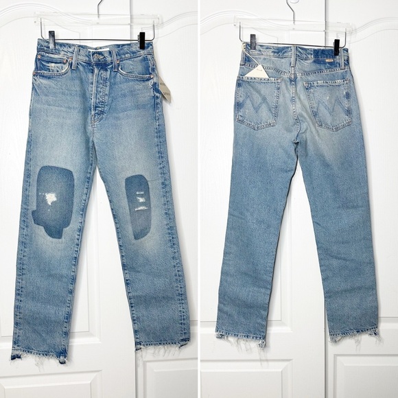 MOTHER Denim high-waisted hiker hover chew jeans in Ain’t My First Rodeo Size 26 - Picture 5 of 12
